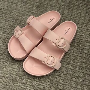 NWOT Stoney Clover sandals pink double strap